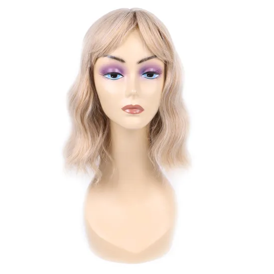 High quality premium lace frontal synthetic brown wigs heat resistant