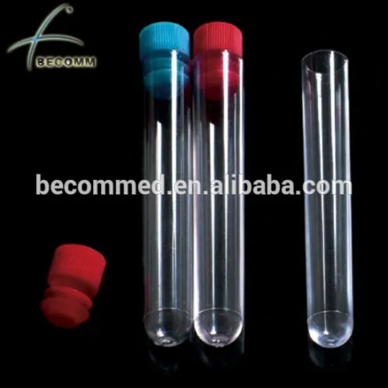 High transparent PS test tube with LDPE stopper