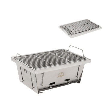 Portable Stainless Steel Foldable Charcoal Grill BBQ Stove - MOBI GARDEN
