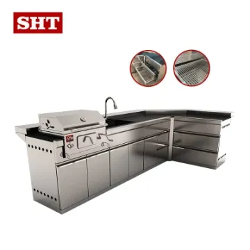 Wholesale Kitchen Cabinet BBQ Charcoal Grill with Bar Faucet