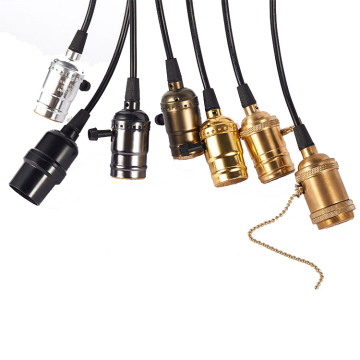 E27 Vintage LED Lamp Holder with Knob Switch