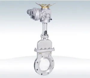Electric concealed stem knife shaped gate valve DMZ973H