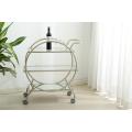 storage trolley with tempered glass