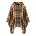 China Classic Ladies' Hooded Striped Cape Sweater Factory