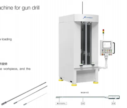 Automatic straightening machine for gun drill