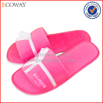 wholesale hotel slipper disposable coral fleece slipper for women hotel guests slippers