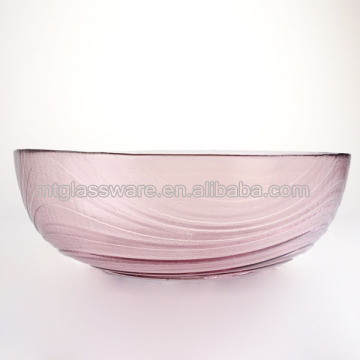reusable colorful glass salad bowl shallow fruit bowl
