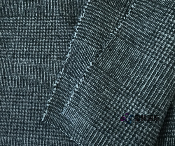 Houndstooth Wool Viscose Alpaca Blend Fabric