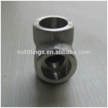 F12 F22 F53 3000# stainless steel SW pipe tee standard ASME B16.11