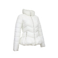 Ladies fashionable jacket with puffy collar and down