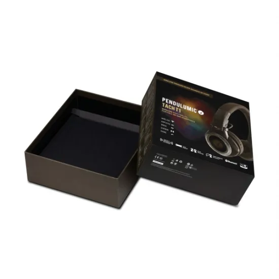 Custom Rigid Black Two Pieces Headset Paper Box