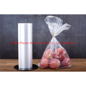 Supermarket Clear Flat Packaging Roll Bag for Vegetable and Fruit