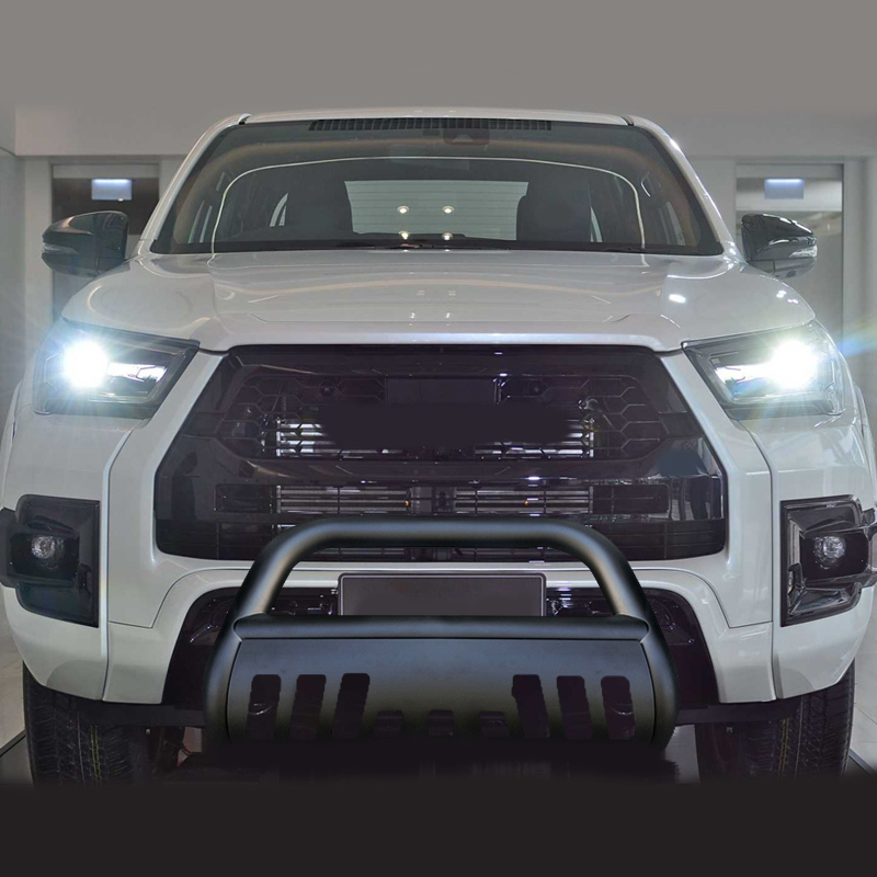 U-shaped baffle with perforated front bumper