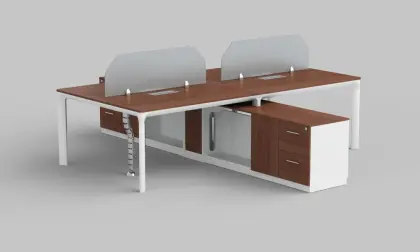 Modern Office Furniture 4 Seats Office Partition Workstation