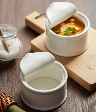 Ceramic Soup Bowls - Irregular White Dinner Plates for Restaurant Tableware