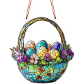Vitray Paskalya Yumurtası Sepeti Akrilik Suncatcher