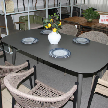 5-Piece Rattan Garden Table and Chair Set for Courtyards and Balconies