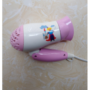 New Fashion 1200W Foldable Lovely Kids Hairdryer