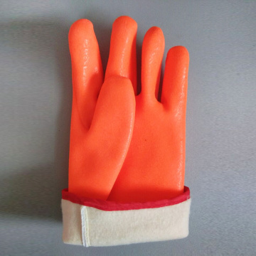 Fluorescent pvc cold resistant personal protective gloves