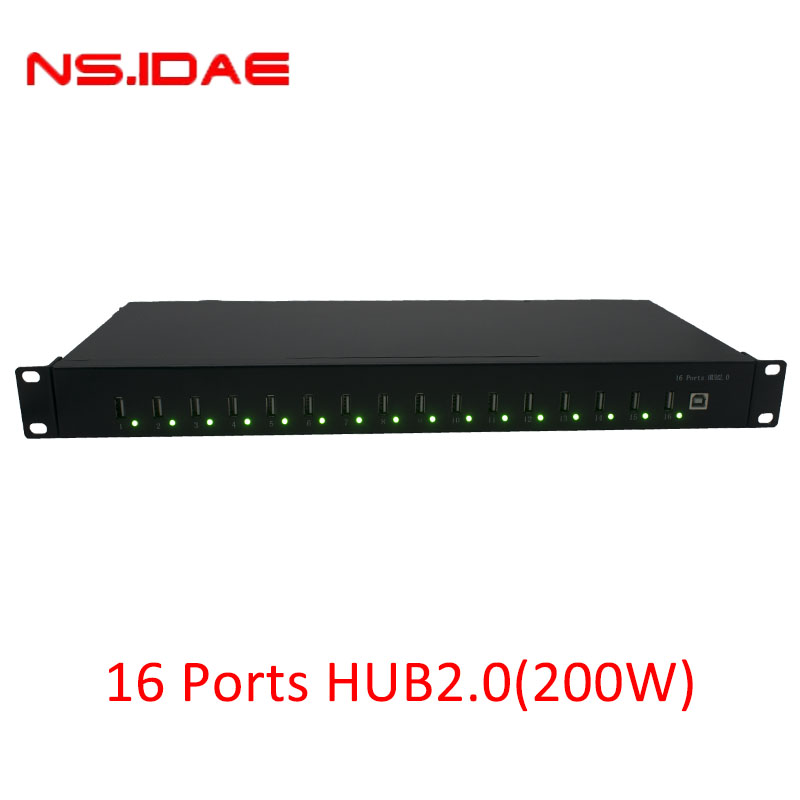 Eingebaute 200-W-Power 16-Port-Hub 2.0