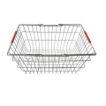 Supermarket Chrome Plated Iron Wire Shopping Basket