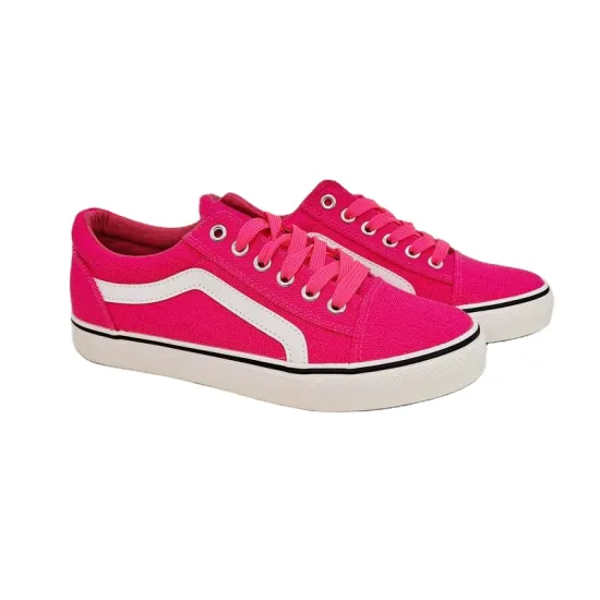 Wholesale Low Cut Flat Vulcanized Canvas Shoes for Ladies