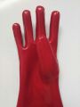 Długie czerwone rękawice odporne na olejek 60cm