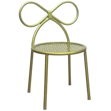 Gold Painted Metal Kids Wedding Chairs: Stackable Party Chairs for Children's Events