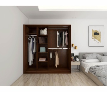 2022 Custom Wooden Slide Wardrobe for Bedroom