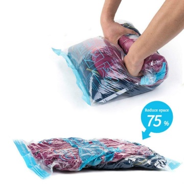 Travel Storage Bags for Clothes in Suitcase Luggage - No Vacuum Pump Needed