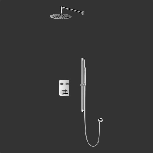 Push Shower Valve Unique Wall-mount Thermostatic Dual Function Shower Package Manufactory