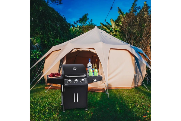 Large gas BBQ grill selection guide components