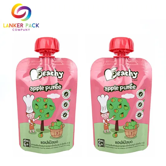 BPA free reusable bottom zipepr baby squeeze pouch