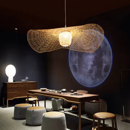 Handcrafted Bamboo Lighting: Chinese, Japanese Styles, and Rattan Woven Pendant Lights for Restaurant Décor