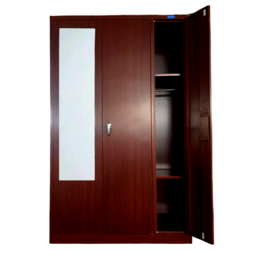 3 Door Wardrobe Closet with Mirror for Bedroom