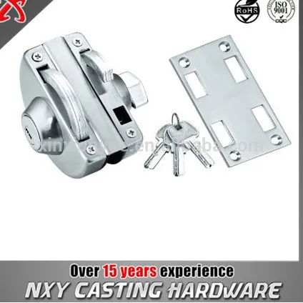 Commercial frameless glass door lock for single side door