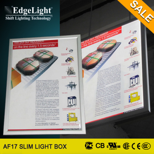 Edgelight New generation retail shop advertise double side small display light box made in China