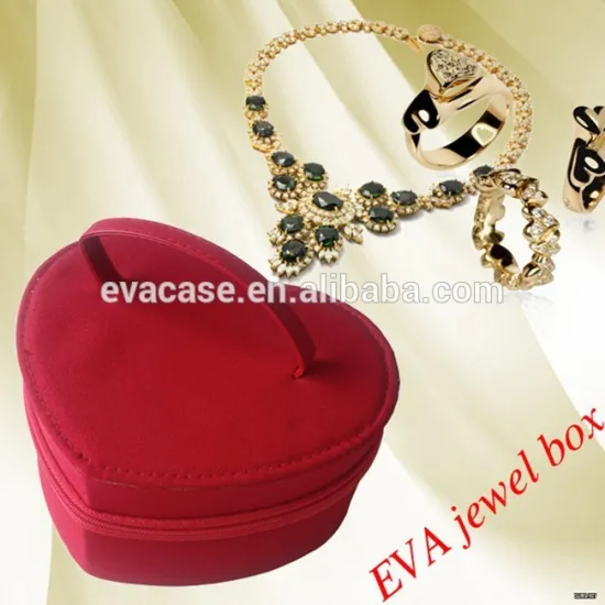 Five star quality jewelry pouch with logo of eva custom jewelry case with zipper and customer design of jewelry box