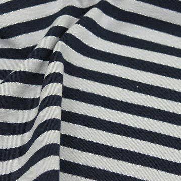 Stripe Jersey Fabric, Made of 86% Cotton, 9% Rules, and 5% Spandex