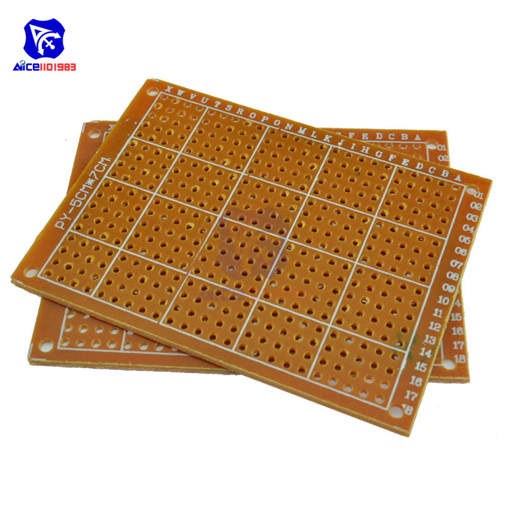 10PCS/Lot Universal PCB Board 5x7 5 x 7 cm 2.54mm DIY Prototype Paper Printed Circuit Panel 5x7cm 50x70mm Single Sided Board