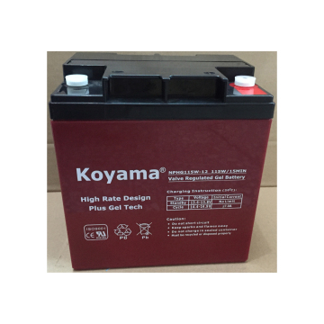 ประสิทธิภาพสูง 12V 28AH เจลแบตเตอรี่สำหรับ UPS NPHG115W-12