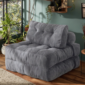 Klappsofa Bett: Cabrio Sleeper Stuhl mit Kissen und Rückenstütze