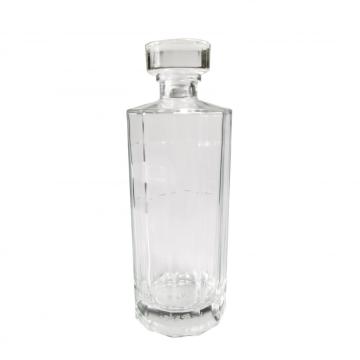 Vidrio vacío transparente para empacar una botella de whisky