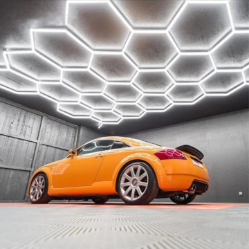 Hexagon Ceiling LED Lights - Honeycomb Lamp for Workshops and Garages