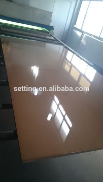 uv lacquer coated mdf panel in brown color for kitchen cabinet