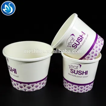 Custom disposable PLA hot soup bowls, paper soup cup