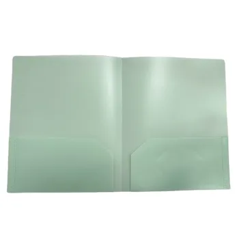 Double Insert Pocket Folders with Pockets - Macarons PP Plastic Office Folder