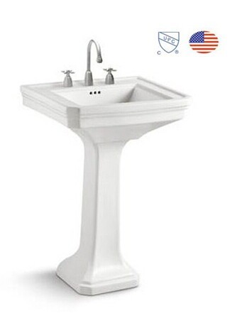 Cupc Bathroom Pedestal Ceramic Wash Basin (LP-1415)