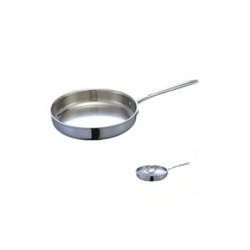 S196 Dia 240mm/ Dia 260mm/ Dia 280mm Stainless Steel Triple-ply Steel Saute Pans and Nonstick Frying Pan