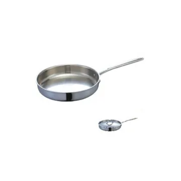 S196 Dia 240mm/ Dia 260mm/ Dia 280mm Stainless Steel Triple-ply Steel Saute Pans and Nonstick Frying Pan